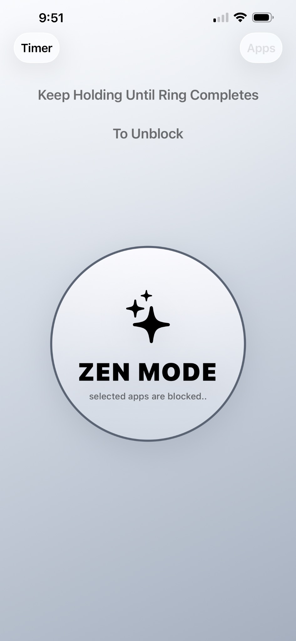 Zen mode active